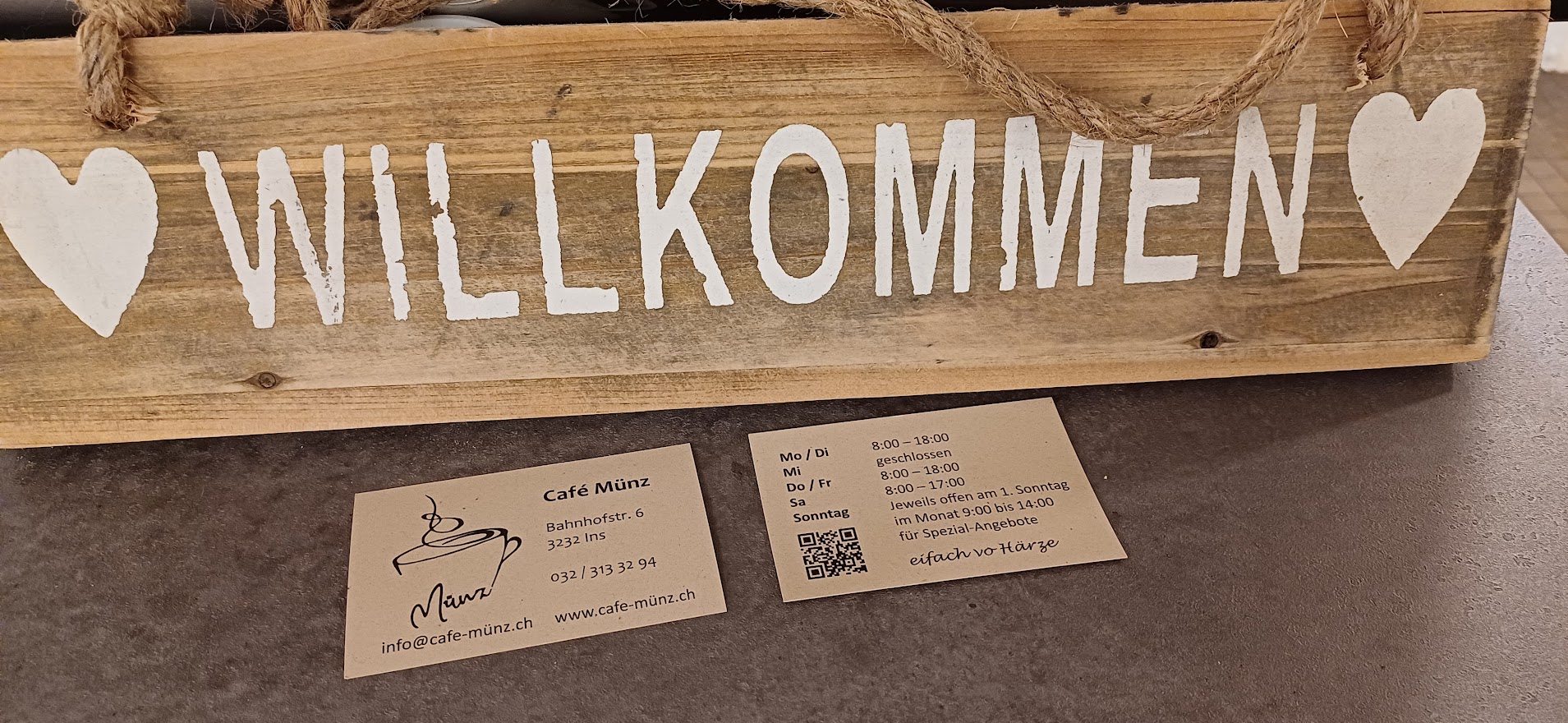 Willkommen im Café Münz in Ins